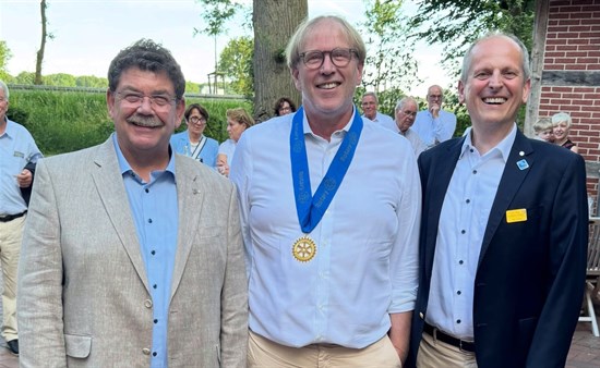 Der neue Präsident Wolfgang Wolke (Mitte) mit Vorgänger Jens Gozian (rechts) und Nachfolger Gerd Rechtien.